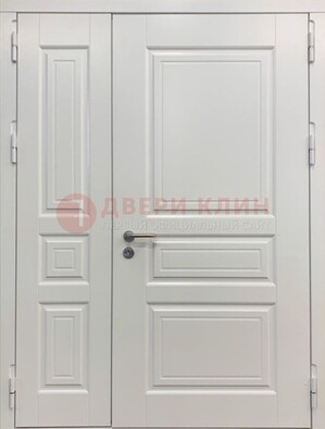 Полуторная светлая металлическая дверь с МДФ ДМ-336 в Ульяновске