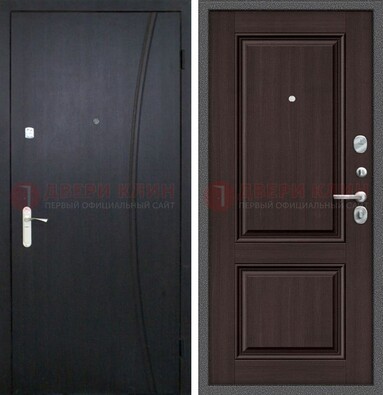 Темная стальная дверь с МДФ панелями ДМ-362 в Ульяновске