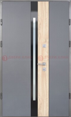 Полуторная металлическая дверь с МДФ ДМ-503 в Ульяновске