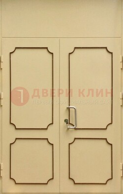 Светлая двухстворчатая дверь для загородного дома с МДФ ДМ-534 в Ульяновске