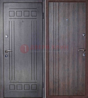 Темная стальная дверь с МДФ с рисунком ДМ-83 в Ивантеевке