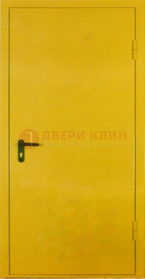 Желтая железная дверь с нитроэмалью ДН-5 в Ульяновске