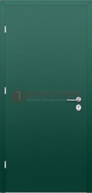 Зеленая стальная дверь с нитроэмалью ДН-6 в Ульяновске
