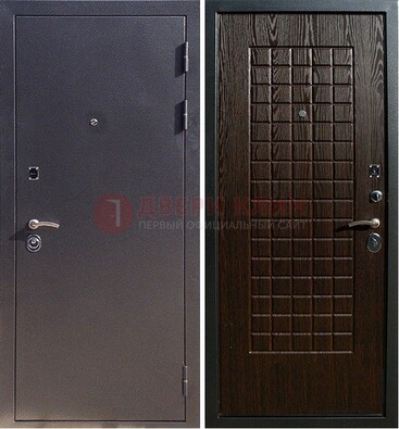 Серая металлическая дверь с порошковым напылением ДП-153 в Ульяновске