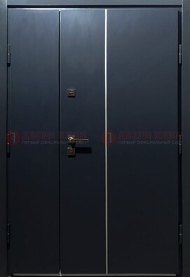 Темная металлическая дверь с порошковым покрытием ДП-220 в Ульяновске