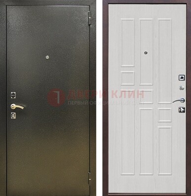 Входная дверь Темное серебро с порошковой отделкой и терморазрывом МДФ ДП-282 в Ульяновске