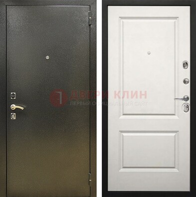 Металлическая темная дверь с порошковым напылением и классической МДФ ДП-298 в Ульяновске