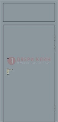 Серая техническая дверь ДПП-16 в Ульяновске