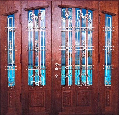 Парадная дверь со вставками из стекла ДПР-55 с шумоизоляцией в Ульяновске