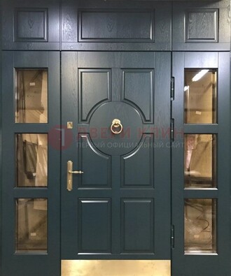 Стальная парадная дверь ДПР-64 со стеклопакетом в Ульяновске