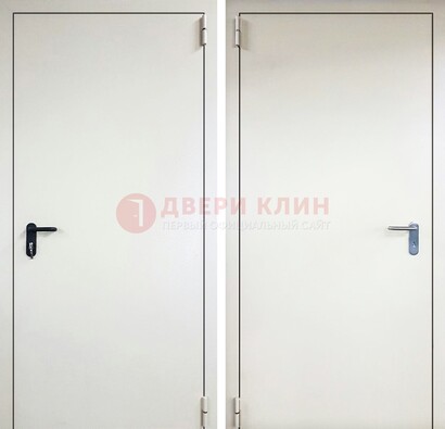 Белая железная противопожарная дверь ДТ-16 в Ульяновске