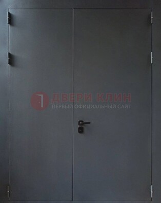 Черная распашная тамбурная дверь Порошок ДТМ-46 в Ульяновске