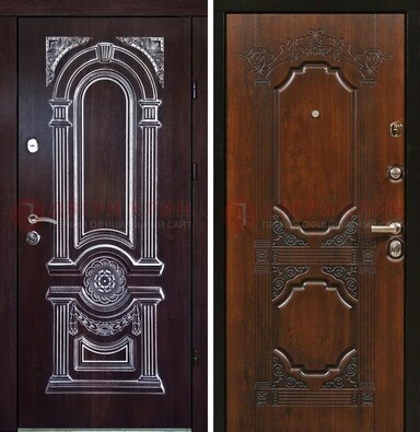 Железная дверь с виноритом в цвете Итальянский орех ДВТ-103 в Ульяновске