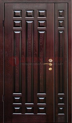 Коричневая металлическая дверь с виноритом ДВТ-20 в Ульяновске