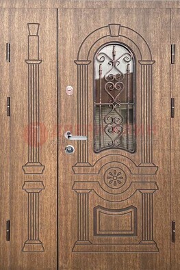 Железная классическая дверь с терморазрывом и рисунком ДВТ-77 в Ульяновске
