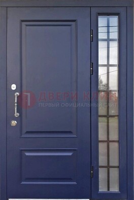 Синяя дверь с виноритом и стеклянными вставками  ДВТ-79 в Ульяновске